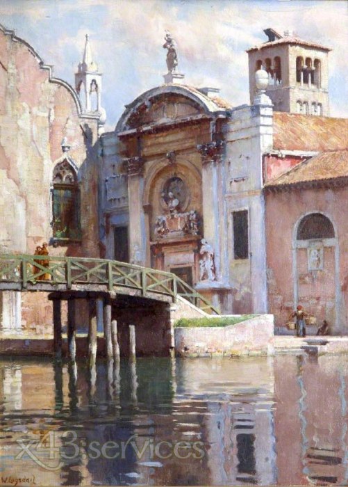 William Logsdail - Venezianische Szene Kanal - Venetian Scene Canal